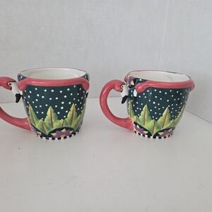 Colorful Flamingo Ceramic Mugs